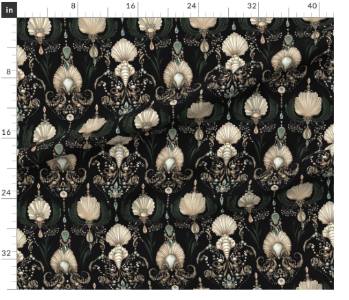 Thumbnail: Shell Nouveau 1 in Midnight Pine by Marta Rusin yard etc