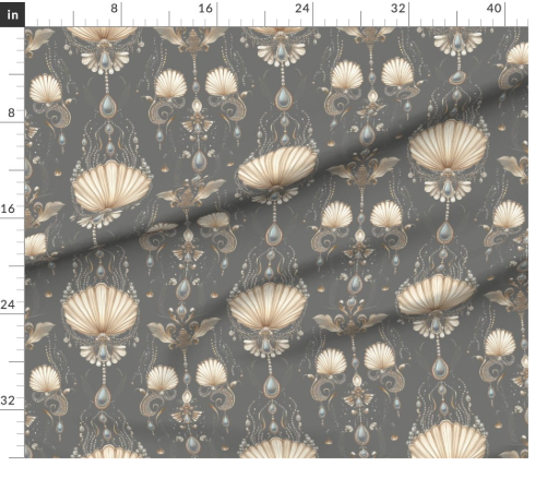 Thumbnail: Shell Nouveau 5 Stone Grey by Marta Rusin yard etc
