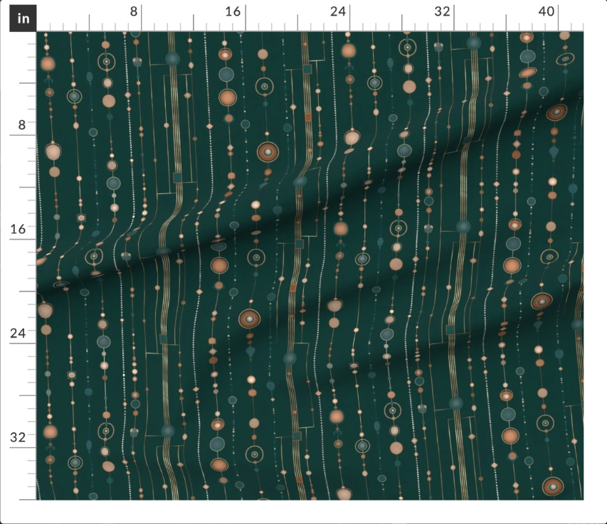 Thumbnail: The Deco Jewels in Emerald Green by Marta Rusin yard etc