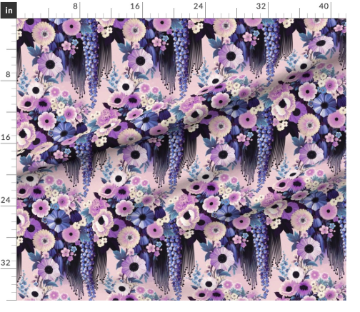 Thumbnail: Garden Cascade 5 in Magenta by Marta Rusin yard etc