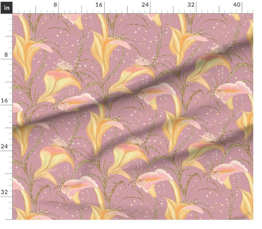 Thumbnail: The Velour Botanica 4 in Violet by Marta Rusin yard etc