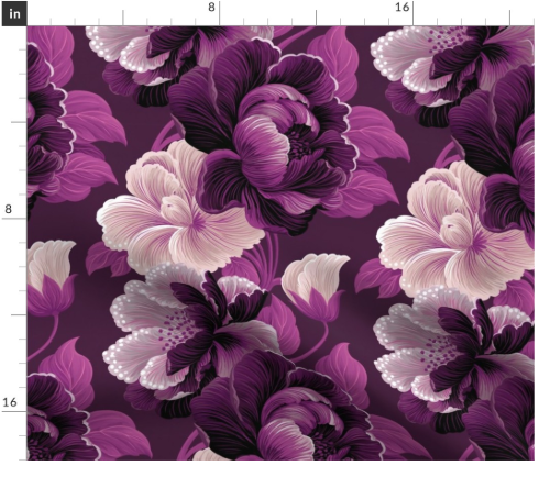 Floral Opera 4 in Fuchsia by Marta Rusin Fat Quarter