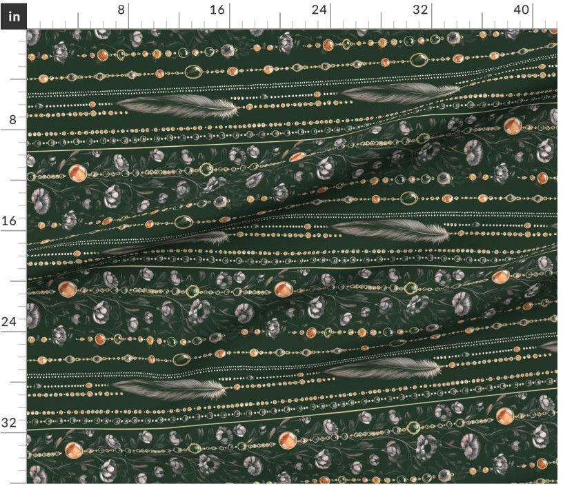 Atelier Ornament 6 in Emerald by Marta Rusin yard etc