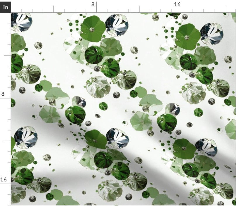 Thumbnail: The Gem Drift 3 in Emerald  by Marta Rusin Fat Qua