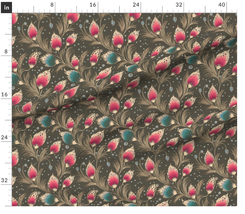 Thumbnail: Feathered Bloom  8 in Antique by Marta Rusin yard etc