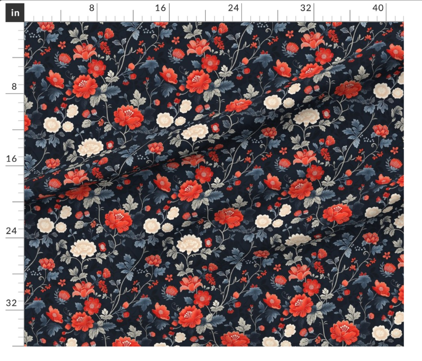 Thumbnail: The Bohemian Rhapsody 4 in Navy by Marta Rusin yard etd