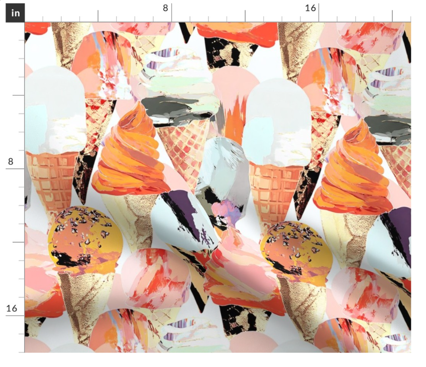 Thumbnail: The Gelato Pop in Sunshine Yellow by Marta Rusin Fat Quarter