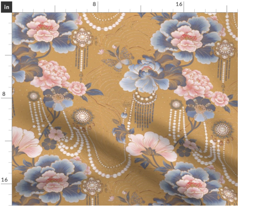 Pearl Arcade 6 in Ochre by Marta Rusin Fat Quarter