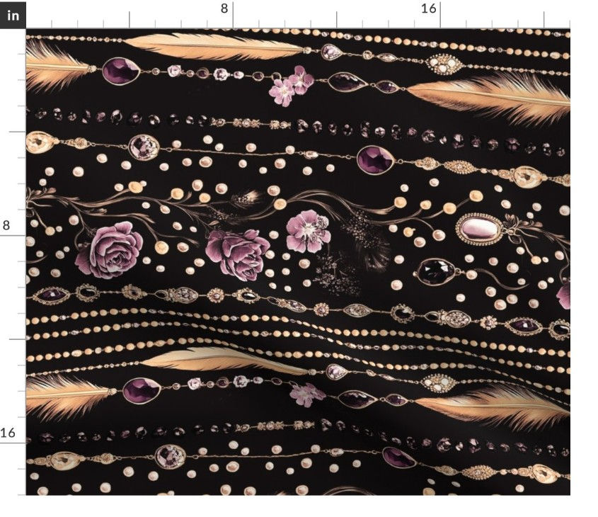 Thumbnail: Atelier Ornament 5 in Ruby Stone by Marta Rusin Fat Quarter