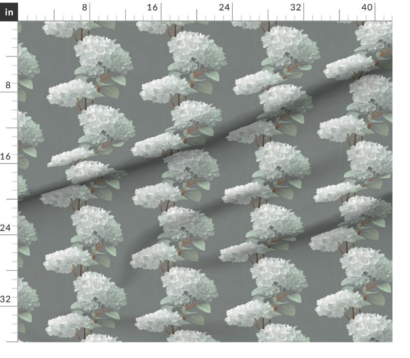 Thumbnail: The Hydrangea Horizon 4 in Sage by Marta Rusin yard etc