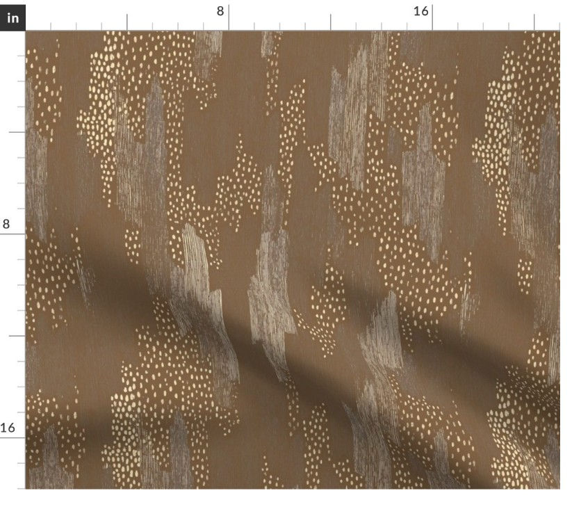 Thumbnail: The Gilded Marks 5 in Chestnut by Marta Rusin Fat Quarter