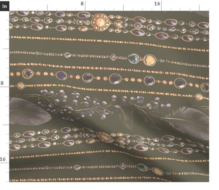 Thumbnail: Atelier Ornament 3 in Nude by Marta Rusin Fat Quarter