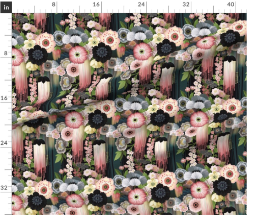 Thumbnail: Garden Cascade 2 in Pearl by Marta Rusin yard etc