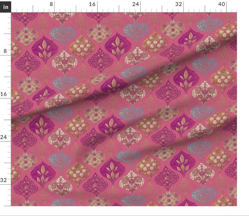 Thumbnail: The Imperial Tapestry 3 in Rose by Marta Rusin yard etc