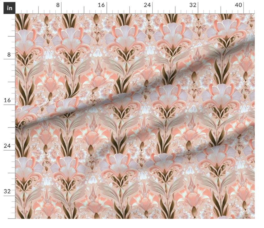 Thumbnail: The Flora Romantica 3 in Peach by Marta Rusin  yard etc