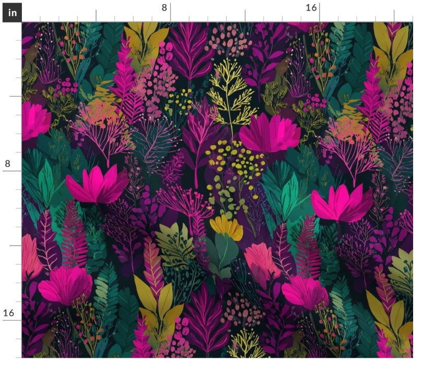 Thumbnail: The Botanical Tapestry 3 in Boatnical Tapestry by Marta Rusin Fat Quarter