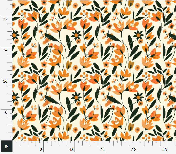Thumbnail: Botanica Bloom 1 in orange original design by Marta Rusin yard view