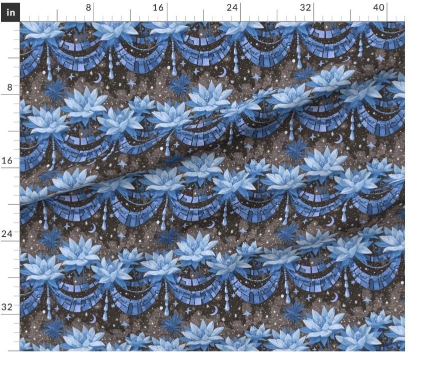 Thumbnail: The Cosmic Lotus 2 in Azure  by Marta Rusin yard etc