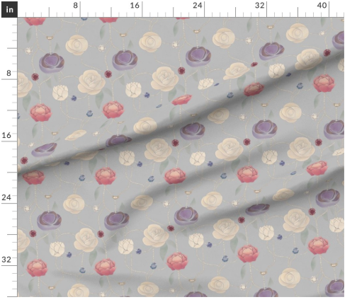 Thumbnail: Bijou Rose 1 in Mist by Marta Rusin yard etc