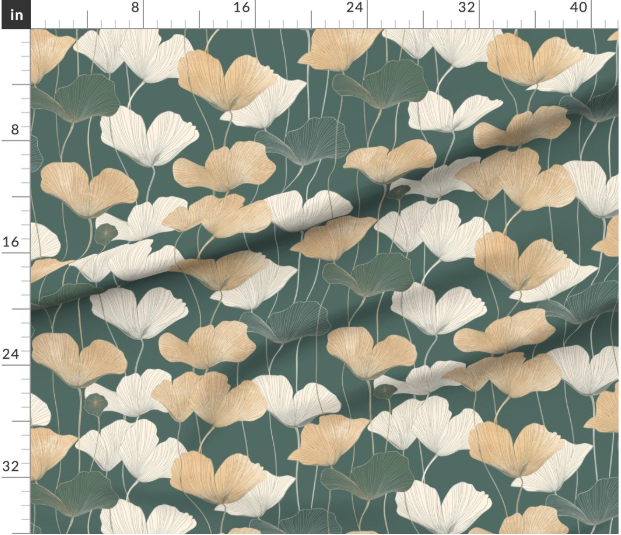 Thumbnail: Deco gingko in seafern by Marta Rusin yard etc