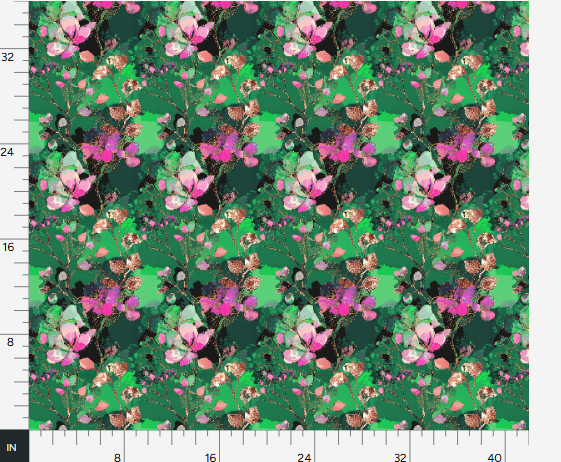 Thumbnail: The Grunge Botanique 1 in Emerald by Marta Rusin yard etc