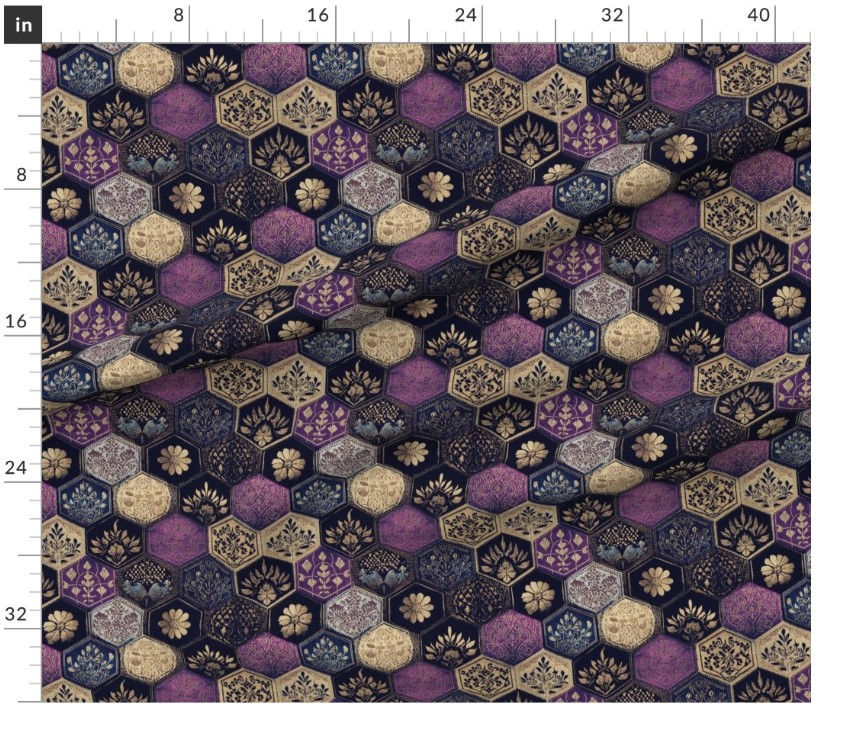 Thumbnail: The Imperial Tapestry 1 in Amethyst by Marta Rusin yard etc