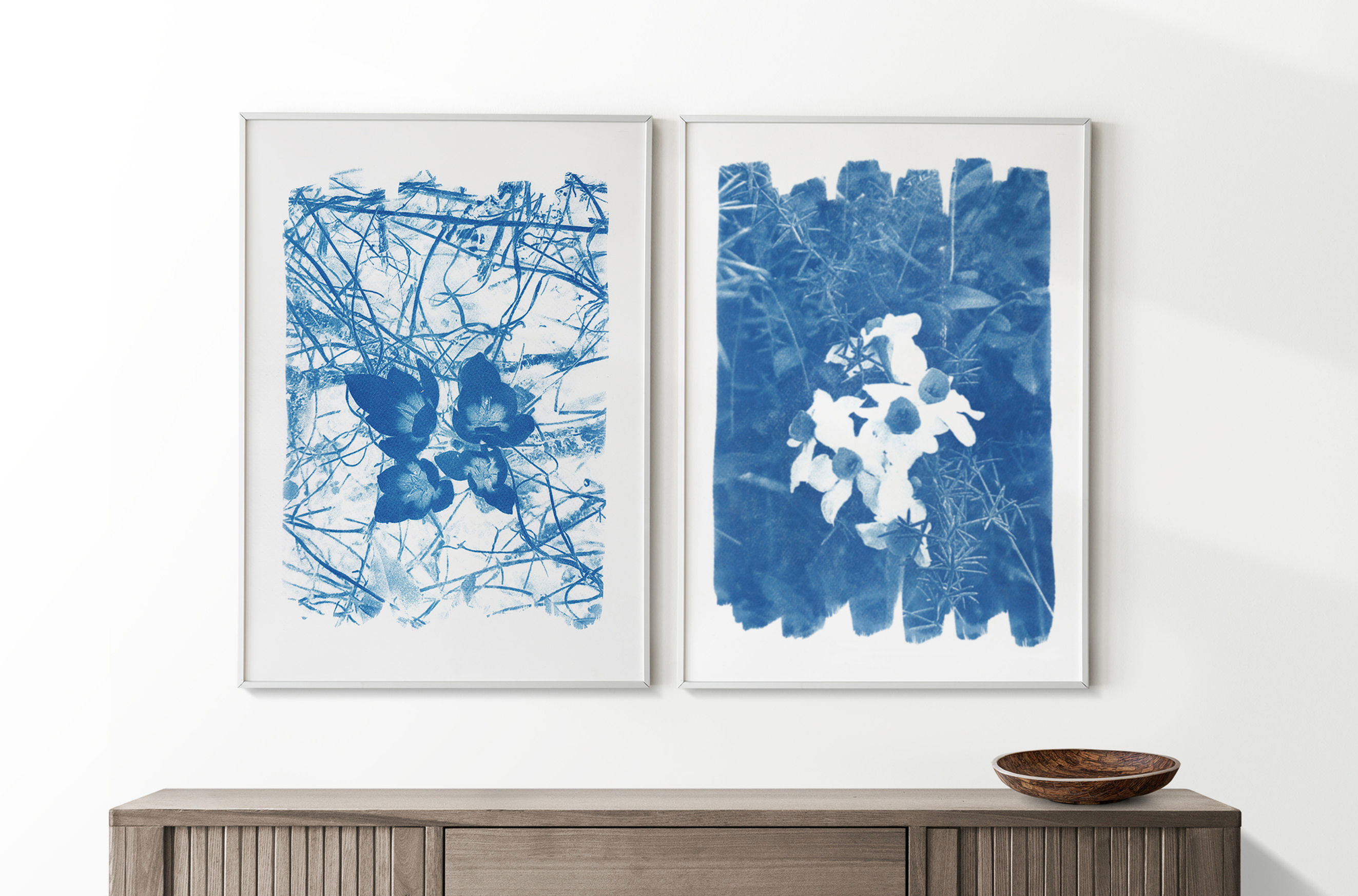 צמד עבודות אמנות לבית של פרחי חורף