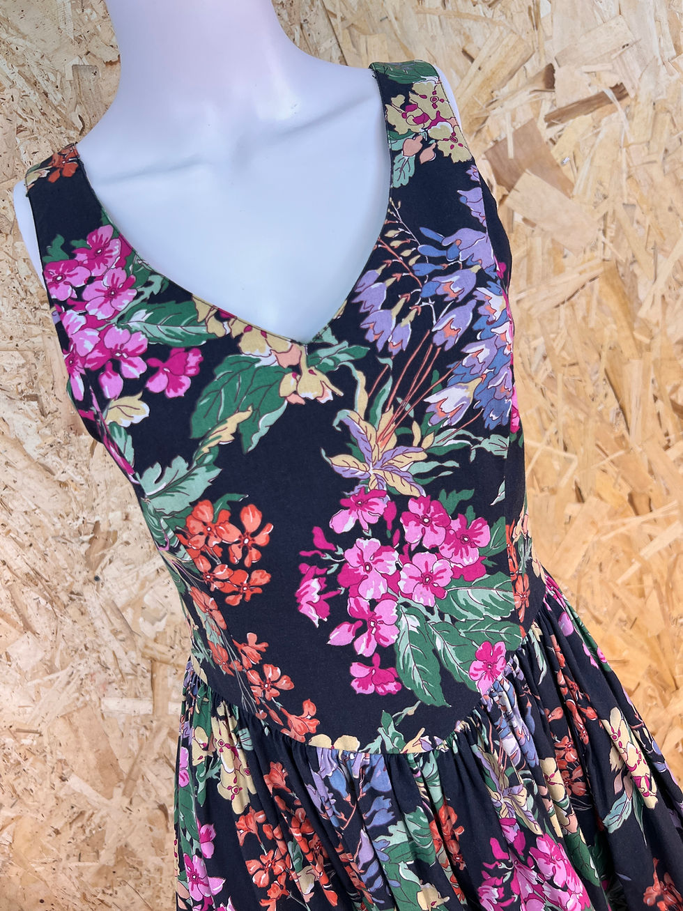 Thumbnail: 1980s Laura Ashley floral party dress, Small