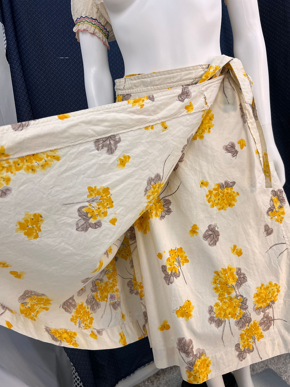Thumbnail: Vintage Vera Neumann Wrap Skirt, adjustable size 
