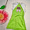 Thumbnail: Lime Green with Violets Sleeveless Kid's Dress