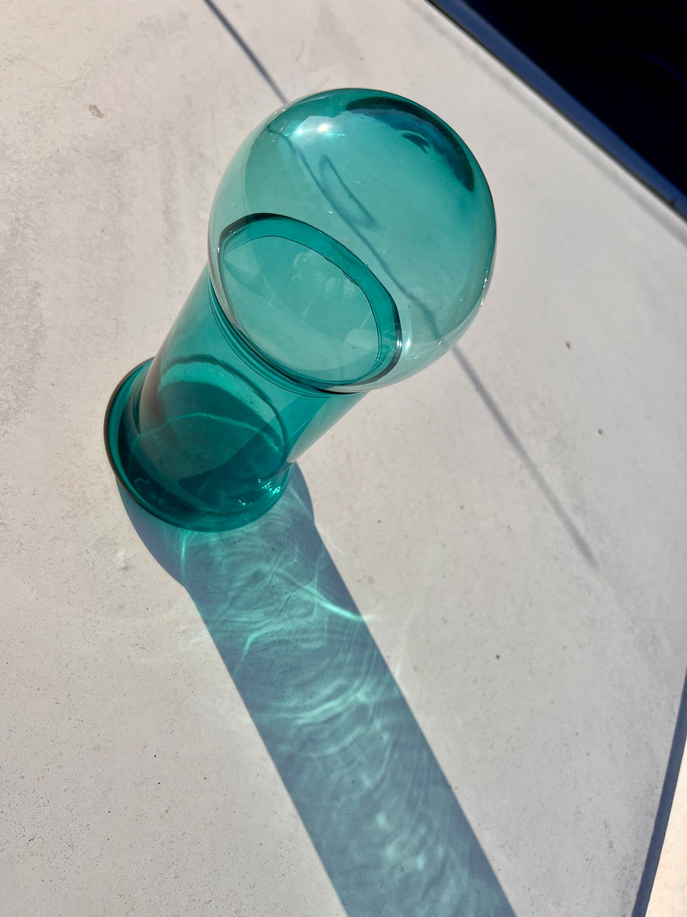 Thumbnail: Federal Glass 1970s Blue Glass Cannister