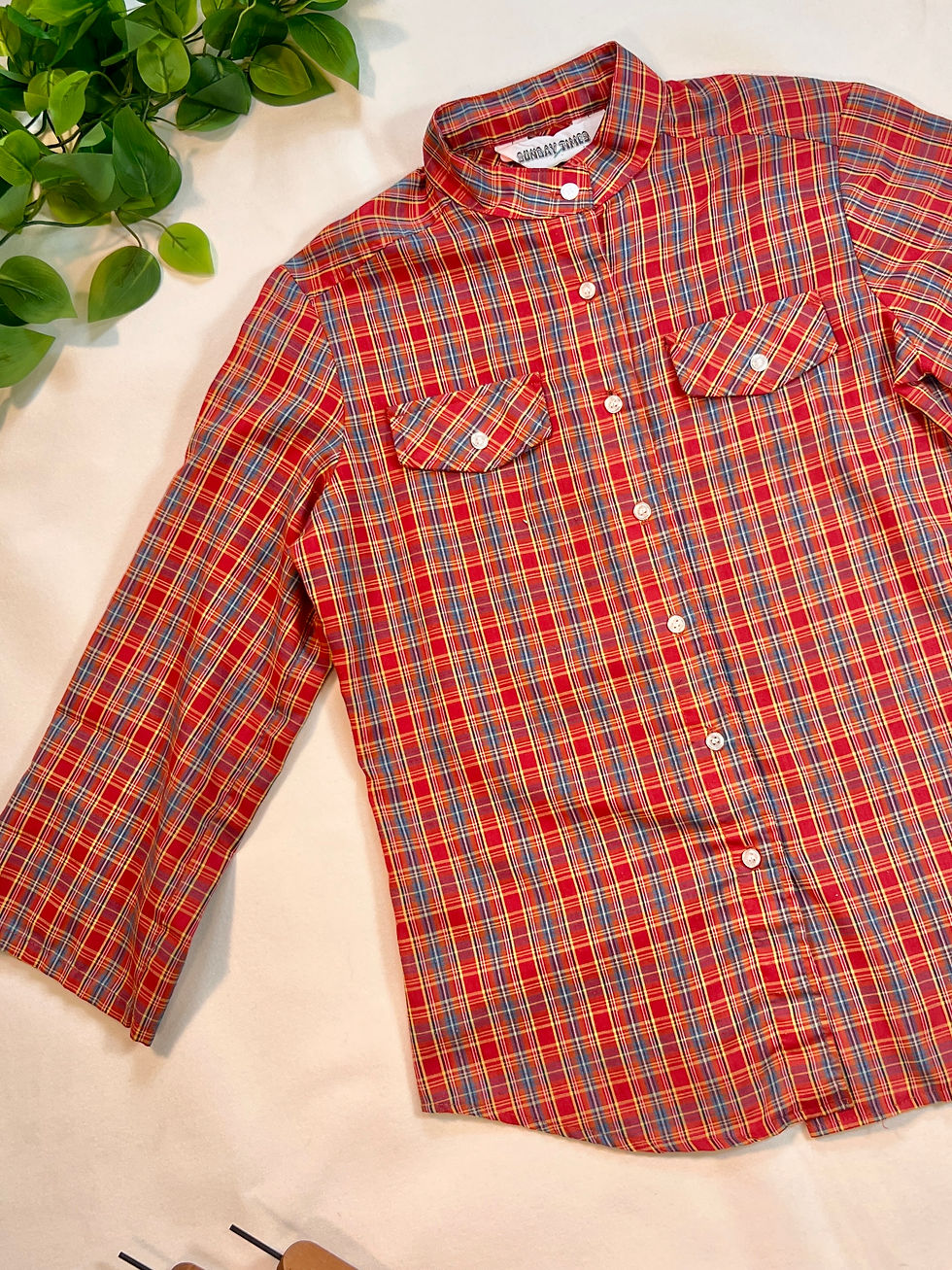 Thumbnail: Red, Blue, Yellow Tartan Button Up, Medium