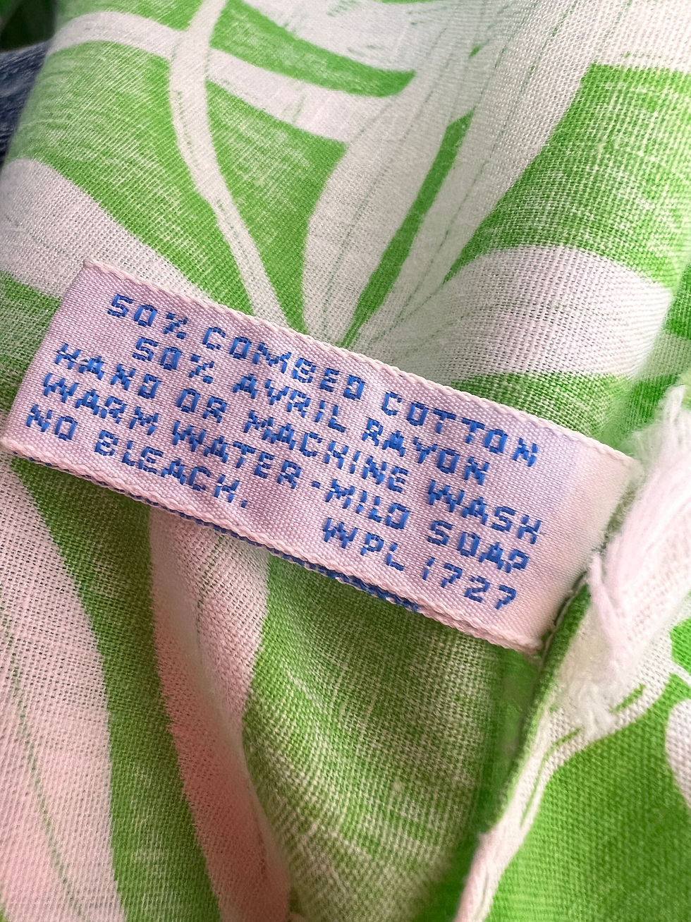 Thumbnail: Vintage 1970s Hawaiian Inspired Maxi Dress in Neon Green Bamboo Print 
