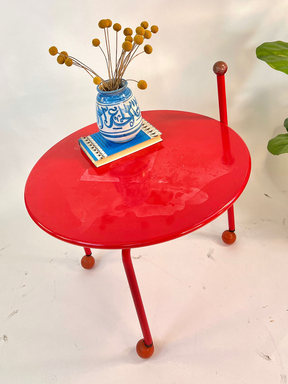 Thumbnail: 1980s Post Modern IKEA BOGEN Folding Coffee Table, Red