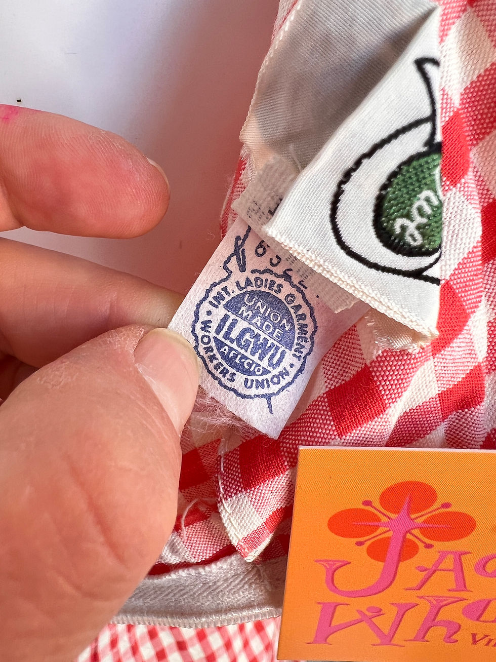 Thumbnail: Red and White Gingham Micro-Mini Picnic Dress, L