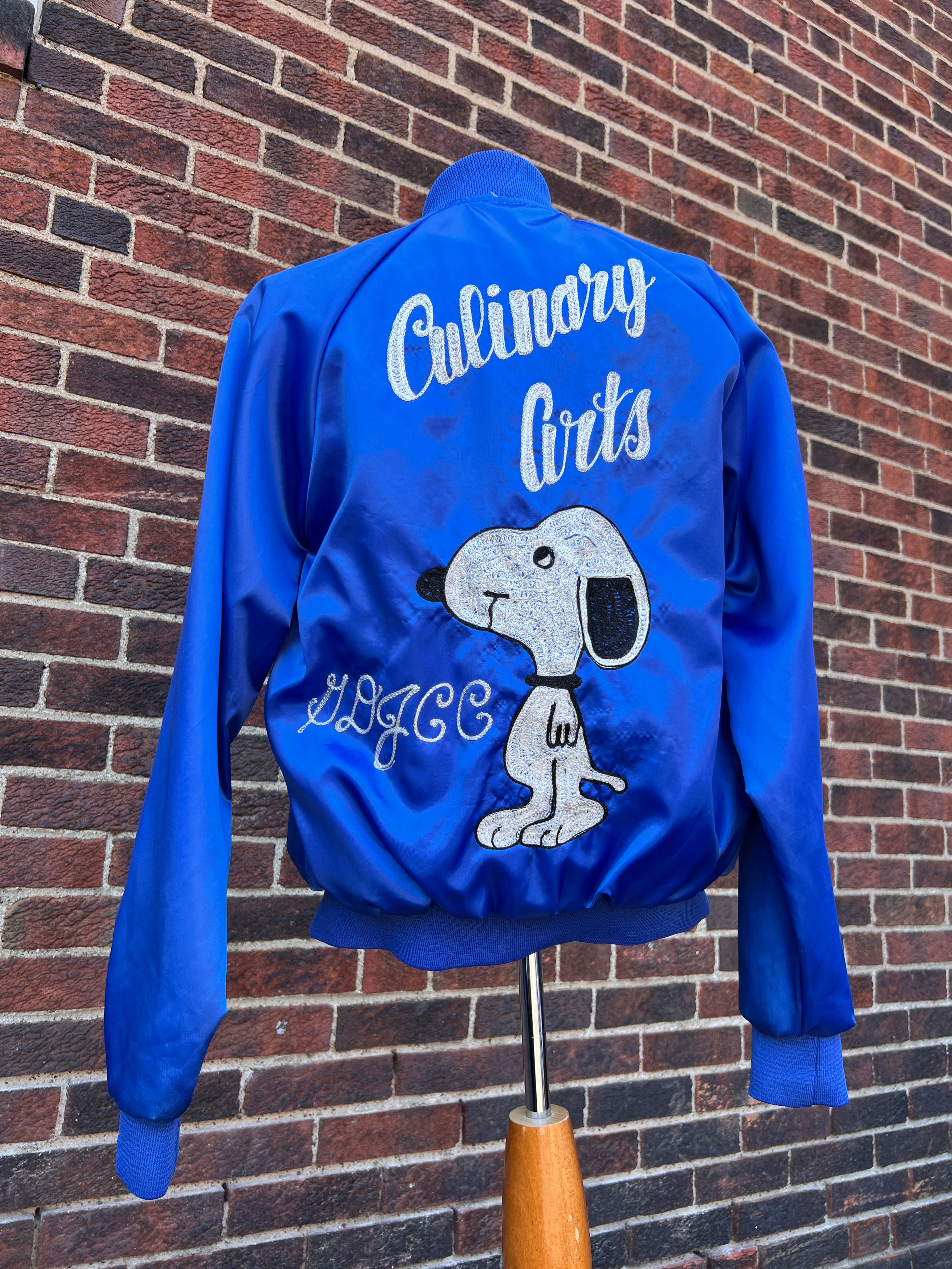 Chainstitched 1980s Windbreaker, Inspired by Snoopy, Sporty Snap Jacket