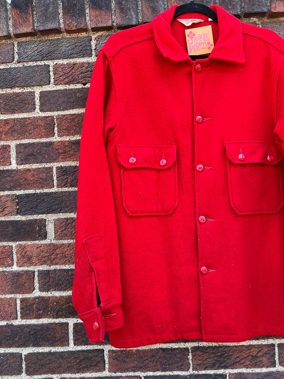 Thumbnail: 1970s Vintage Wool Workwear Boy Scouts of America Official Jacket - Red Wool
