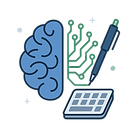 Estudante escrevendo com ajuda da inteligência artificial