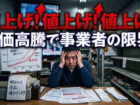 値上げ!値上げ!値上げ!事業者の限界迫る