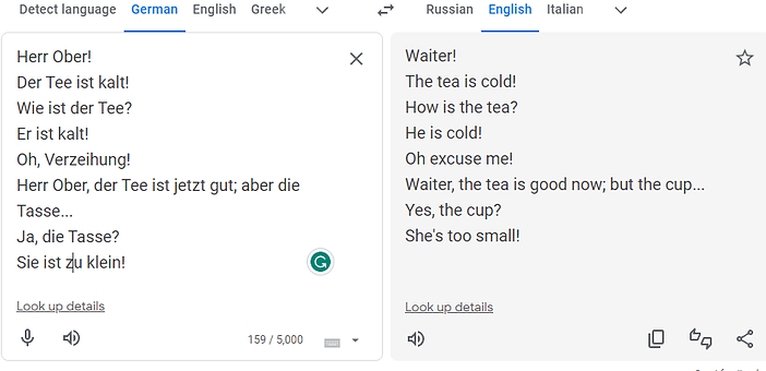 Google Translate German Translation