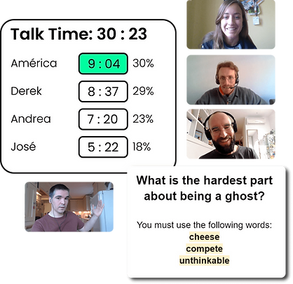 Live conversation group and talk time graphic