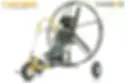 Yellow and Black frame paramotor trike Nanook EVO with harness; motor not included
