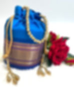 Pure Silk Potli Blue