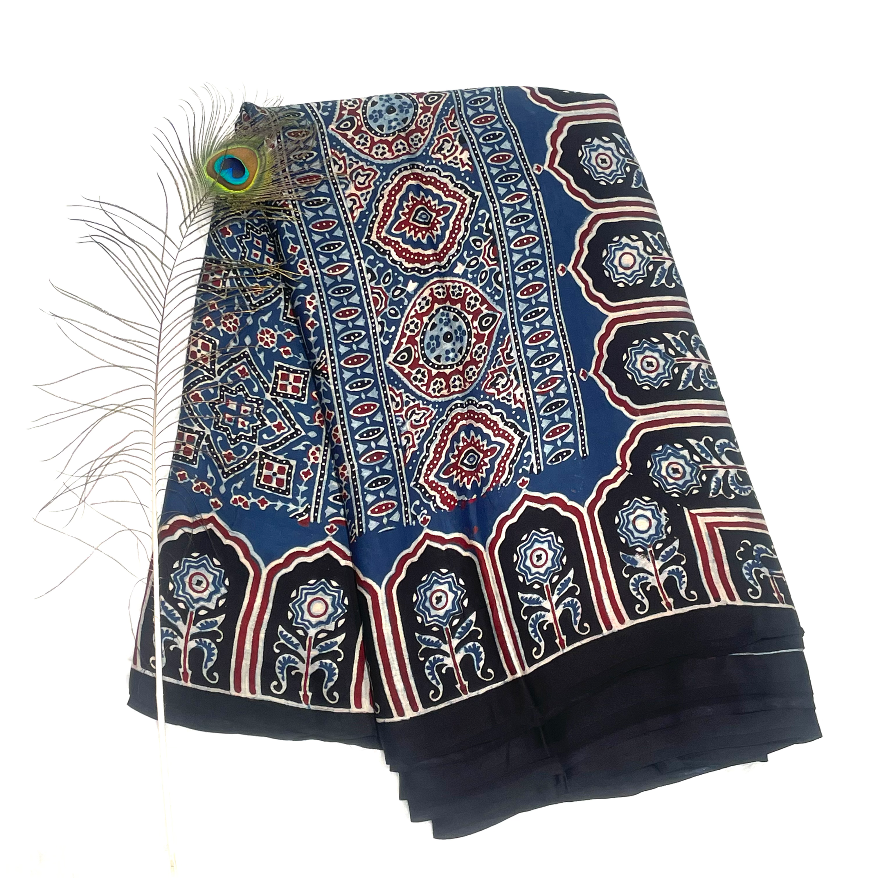 Saree Ajrakh (Modal Silk)