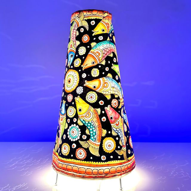 Thumbnail: Tholu Bommalata Leather Floor Lamp