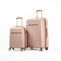 ABS+PC Suitcase with double wheels Aluminium trolley #2428