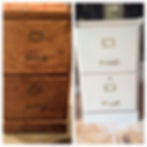 before and after painted file cabinet