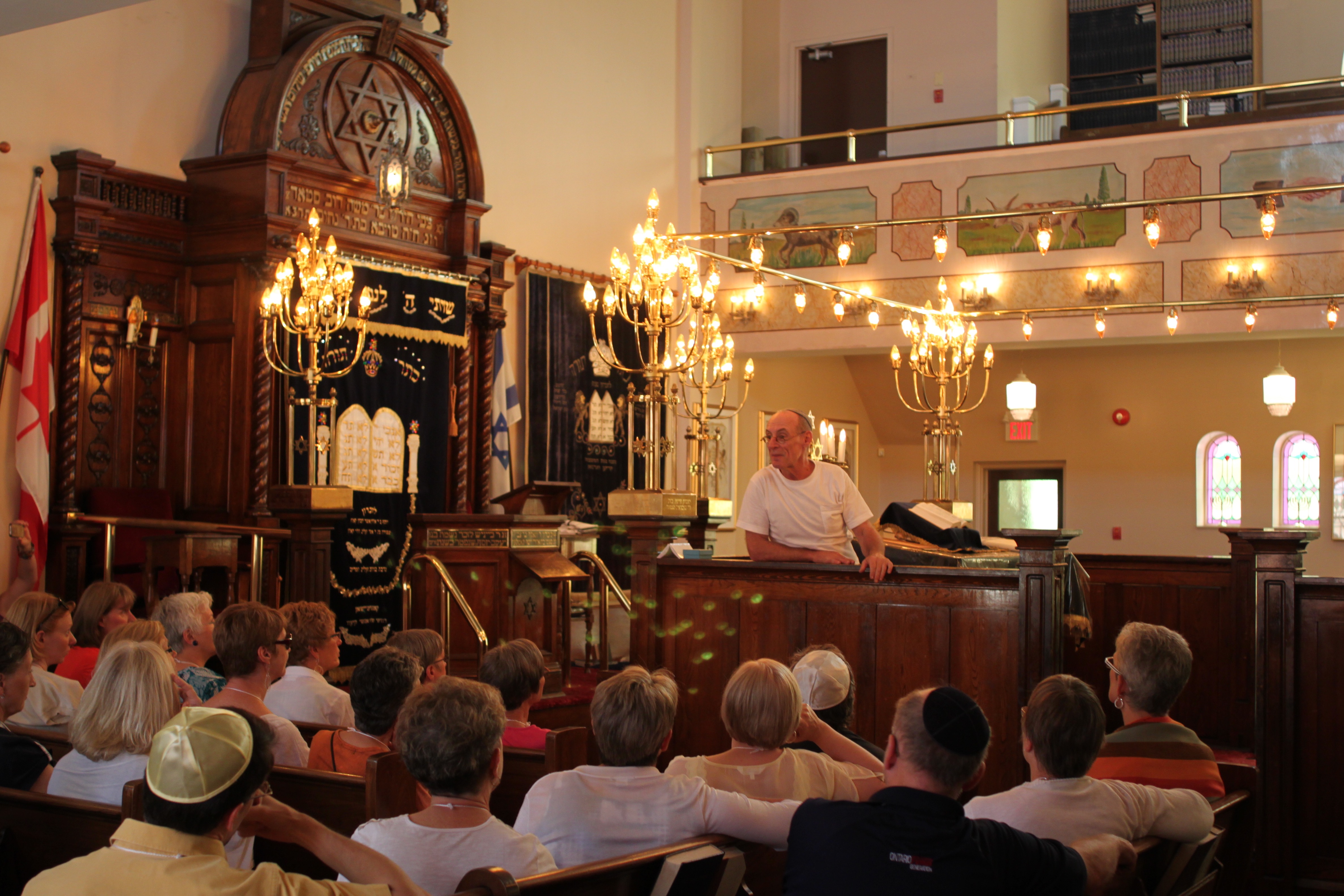 Interior of Orthodox synagogue