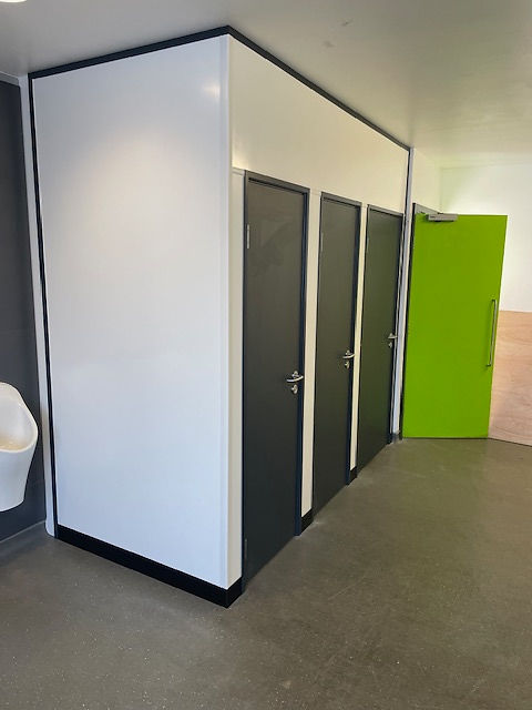 ceiling and partition contractor in Hampshire fitting partition walls for office storage space