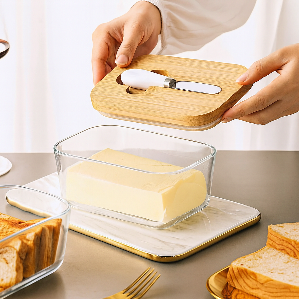 Thumbnail: Butter Dish with Glass Lid